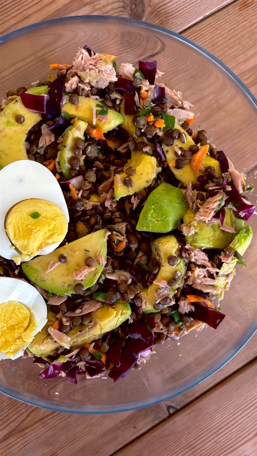 Salade de lentilles complète